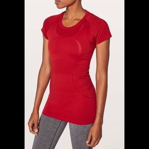 Lululemon Swiftly Tech Short Sleeve Crew red